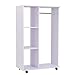 HOMCOM Armoire penderie Armoire de Rangement Mobile Panneaux de Particules Blanc