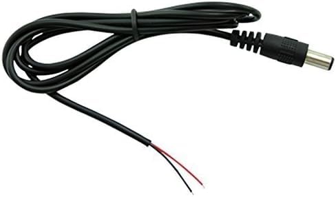 Cabo macho DTECH 1,2 m 4FT DC 2,1 mm 2,1 x 5,5 mm DC Power Pigtail para carro monitor retrovisor sistema de câmera vídeo CCTV iluminação LED