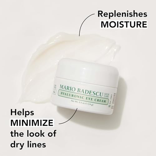 Image of Mario Badescu Eye Cream for Dark Circles and Puffiness - Hyaluronic, Caffeine or Glycolic - Hydrating, Firming and Anti Aging Overnight Under Eye Care Treatment for Fine Lines and Wrinkles