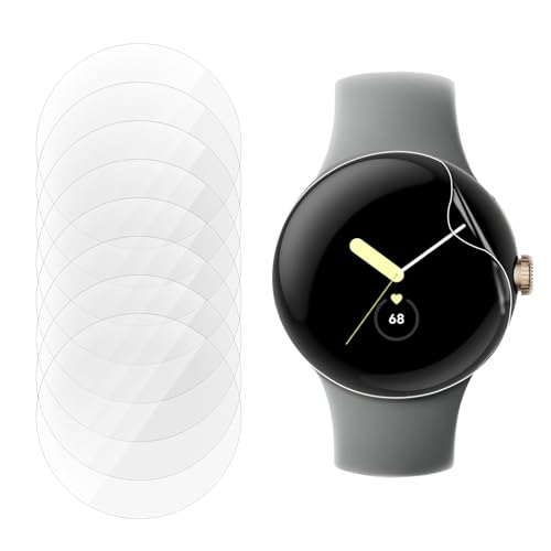 8 protectores de pantalla para Google Pixel Watch 3/2/1 41 mm, Pixel Watch 3 41 mm, antiarañazos, autoreparable, flexible, TPU, resistente a los arañazos, sin burbujas, claridad HD transparente
