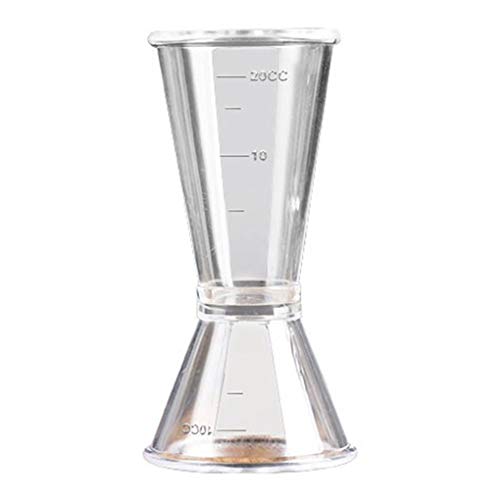 Floridivy Double Clear Jigger Ounce Cup Plastic Clear Jigger Ounce Cup Resin Milk Tea Coffee Mixing Oz Scale Measuring Cup Home Bar Applies 2