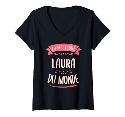 Mujer Laura - Regalo para Laura Camiseta Cuello V