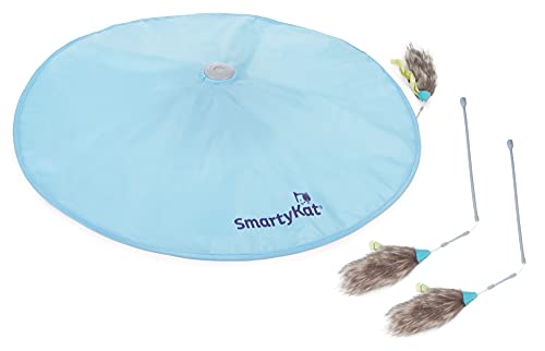 SmartyKat Hot Pursuit Electronic Concealed Motion Cat Toy, Includes (2) Extra Wands, Battery Powered - Blue, One Size by SmartyKat - Used condition - US$24.86