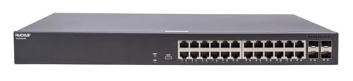 Image of Ruckus ICX8100-24P 24-Port Gigabit Ethernet PoE+ Managed Switch, 370W Power Budget, 4X 1G SFP Uplink, Layer 2 Enterprise Rackmount Switch, Cloud Care Pre-Configured Bundle Eligible