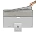ALHBEJT Monitor Cover for iMac 24 inch, PU Leather & Nylon, Water Resistant, Silver Gray, Dustproof, Scratch Resistant, 360° Protection