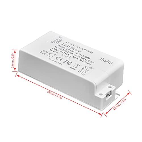 Image of LED Driver,30W DC 12V 2.5A LED Driver Constant Voltage No Flicker LED Light Transformer 100‑240V