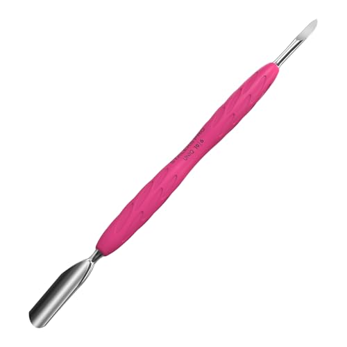 Staleks Pro Manicure Pusher UNIQ 10 Type 6 Silicone Handle Wide Rounded Pusher & Nail Cleaner