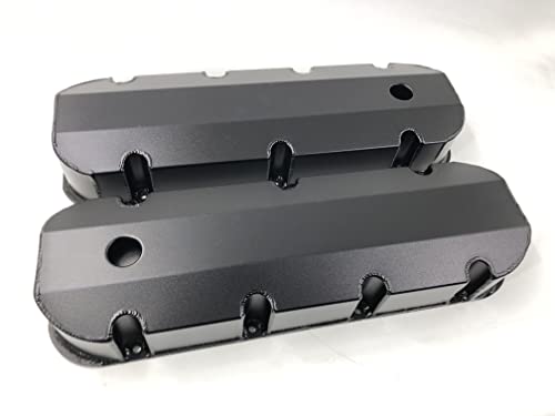 Aluminum Fabricated Valve Cover for Big Block Chevy BBC 396 454 w/Breather Hole Black