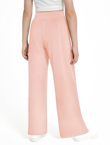 Image of EXARUS 3 Pack Girls Wide Leg Pants Baggy /Tapered Loose Casual Summer | Teen Flowy Tween Beach School Vacation Trousers Youth Junior Preteen Bottoms Lightweight Soft Kids 6-14Y