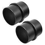 Hoypeyfiy 2 Pcs 75mm OD Car Air Ducting Connector, 2.95'' Straight Air Heater Duct Joiner Connector Pipe (Black)