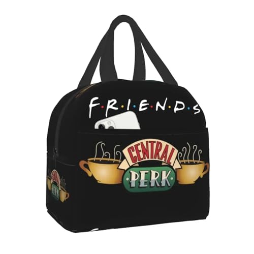 TFDGDGH Central Perk Friends Lunch Bag pour Les Femmes Enfants Étanche Thermique Glacière Boîte à Lunch Isolée Bureau Travail École Pique-Sacs
