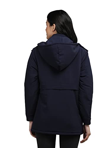 Image of CHKOKKO Women's Winter Quilted Jacket Navy Blue XL