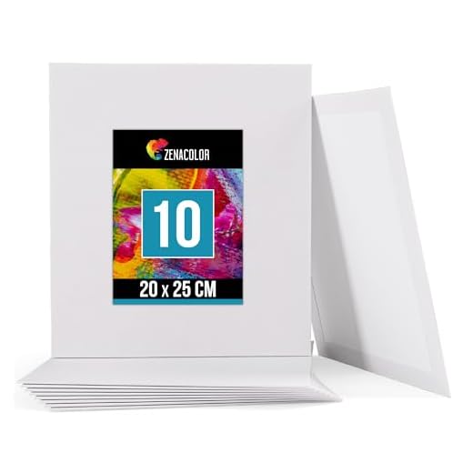 Zenacolor Lienzos para Pintar 20x25 - Set de 10 Tela Blanca - 100% Algodon sin Àcidos - 10 Pack Canvas para Pintar 20x25 Para Pintura Acrilica, Oleo, Gouache y Acuarela
