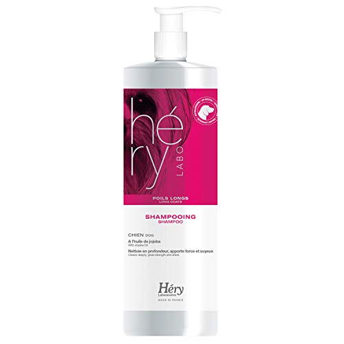 HERY Labo - 66010 - Shampooing Poils Longs pour chien a l'huile de jojoba - 1L