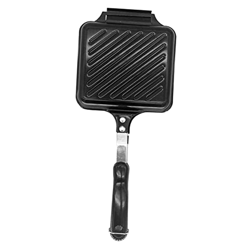 LIGIGWASH Macchina Per Colazione Antiaderente Teglia Doppia Superficie Per Panini e Toast in Casa e All’aperto, Padella Da Cucina Resistente Per Sandwich, Waffle e Dessert Facile Da Pulire