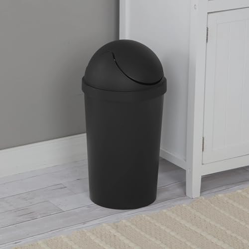 Caneca de Basura de Baño Plástica 3 Galones Negra miniatura 4