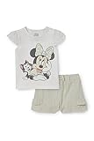 C&A Set Baby Mädchen Baumwolle Regular Fit Bedruckt|Unifarben Minnie Maus hellgrün 68