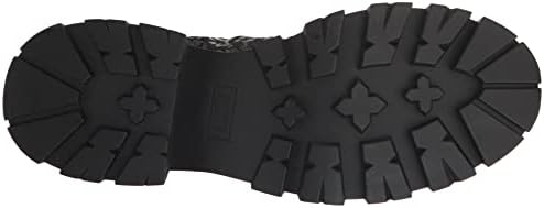 DKNY Women's Leather Texture Printed Lug-Sole Boot Fashion, Black, 9 | Image 3