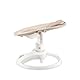MoMi Babywippe PEARL für Babys bis 9 kg, 360° drehbarer Sitz, LED-Panel, Bluetooth, Fernbedienung, Batterie- oder Netzbetrieb, Netzteil mit USB-Kabel, 5-Punkt-Sicherheitsgurt, Bügel und Spielzeug