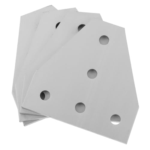 SOLUSTRE 4pcs 5 Hole T Shape Connector Plates for 2020 Series 3d Printer Stands, Aluminum Alloy, Silver, Easy Install, C