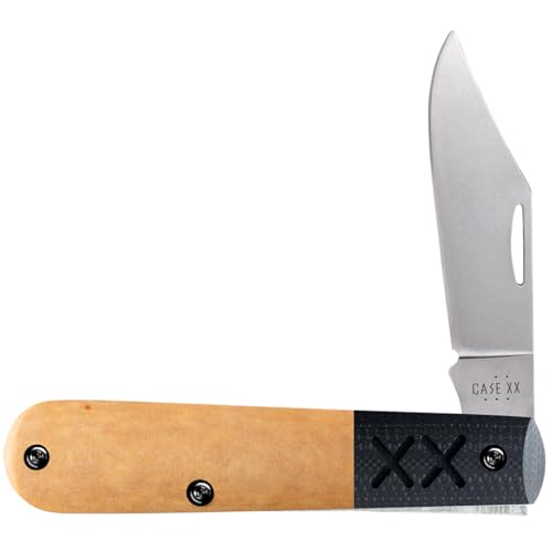 Case XX WR Pocket Knife Crossroads EDC Barlow Tan Richlite/W Black G-10 Handle S35VN Blade - (XR101009 1/2 S35VN) Length Closed: 3 3/8