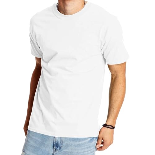 [ヘインズ] メンズ BEEFY (ビーフィ) 半袖Tシャツ (M, ホワイト) [並行輸入品]