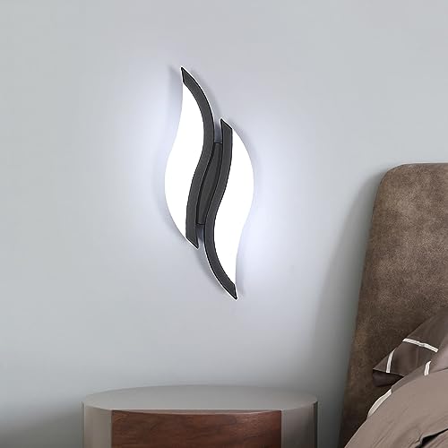 Applique Murale LED Toolight 15W - Design Courbe Moderne, Lumière Froide 6500K, Blanc 41CM - Idéale Pour Salon, Chambre, Couloir