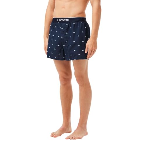 Lacoste Men's Cotton Stretch Mini Croc Print Boxers, 3-Pack3