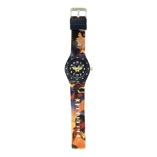 Image of Zoop Justice League Quartz Analog Black Dial Multicolour Plastic Strap Watch for Kids - C4048PP57