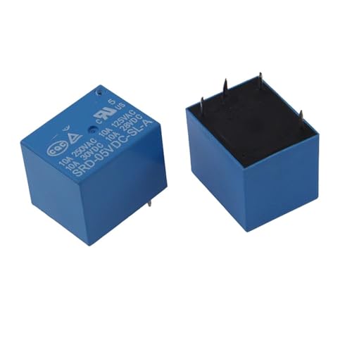 Relé de potencia SRD-03VDC-SL-C de 5 pines y 10A para control de circuitos de baja tensión