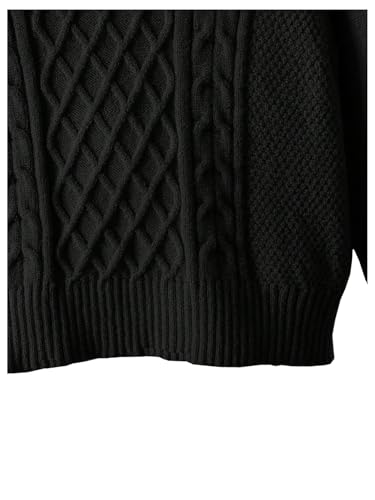 SOLY HUX Toddler Girl's Turtleneck Sweater Long Sleeve Fashion Cable Knit Casual Jumper Tops4