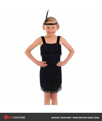 Vestido negro estilo flapper para niñas miniatura 4