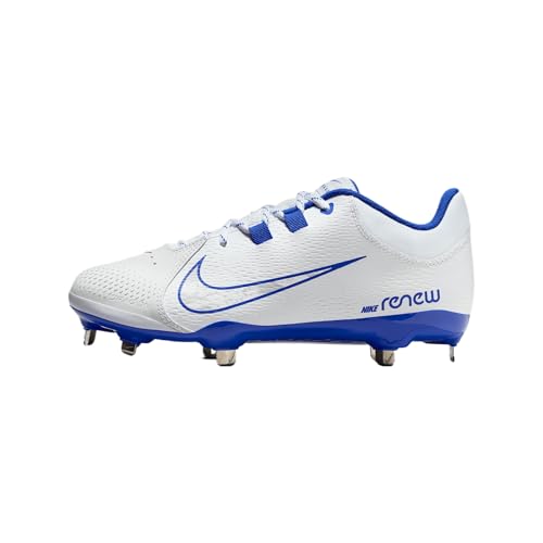 Nike Hyperdiamond 4 Pro Women's Softball Cleats (FZ0922-103, White/Hyper Royal/Wolf Grey) Size 5