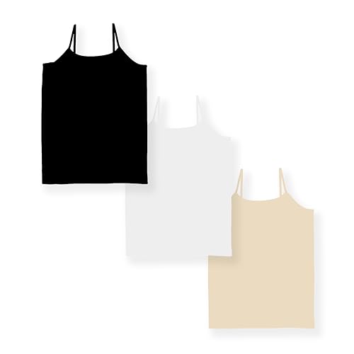Image of Malibu Sugar Womens Camisole Tank Tops - Seamless Fitted Spaghetti Strap Cami Stretch Basic Womens Camisole for Layering XS-M