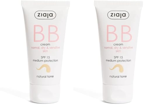 Ziaja Bb Cream Pieles Normales, Secas y Sensibles Spf15 Tono Natural 50 ml (Paquete de 2)