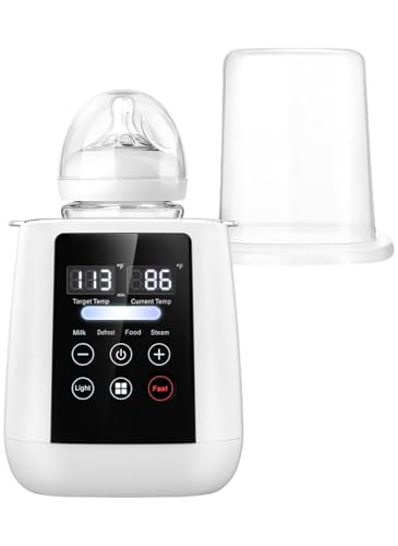MarlaMall Baby Bottle Warmer 9-in-1 Fast Baby Milk Warmer 48H Thermostat Food Heater Breastmilk Thaw Formula Water Warming Steamer Accurate Temperature Control Steamer for All Bottles (Black)