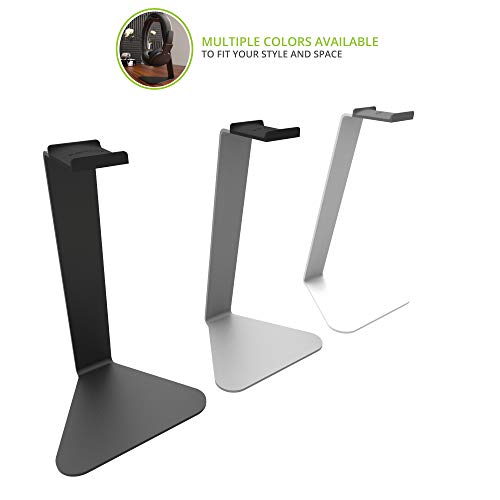 Image of Kanto H1 Universal Headphone Stand - Black - Solid Steel Construction - Curved Silicone Resting Surface