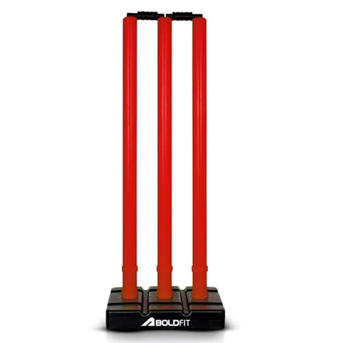 Boldfit Cricket Stumps with Stand Cricket Kit Plastic Wickets for Cricket Standard Wickets for Cricket Ground, Match, Tournament Stump with Stand & Bails- Plastic Wickets Set Red (B0CNK6ZYRH) Amazon Price History, Amazon Price Tracker