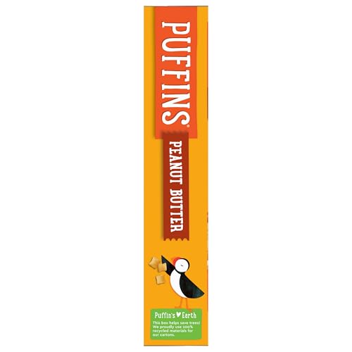 Barbara's Bakery Puffins Peanut Butter Cereal, Non-GMO, Vegan, 11 Oz Box