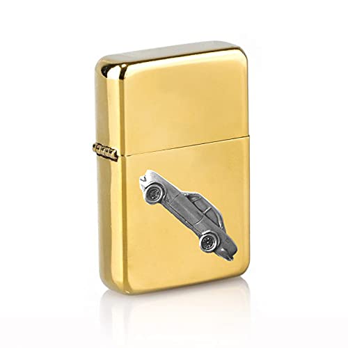 Briquet à essence vintage 504 Coupe doré Ref181 effet étain