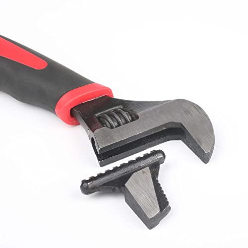 J.h.banhan Adjustable Wrench With Rubberized Anti-Slip Grips- Forged, Heat Treated, Chrome-Plated (8-Inch) #TOP3