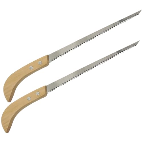 BCOATH Camping Must-have 2pcs Garden Pruning Saw Wood Hand Saw Non-slip Handle Lightweight Compact Optimized for Efficient Cutting