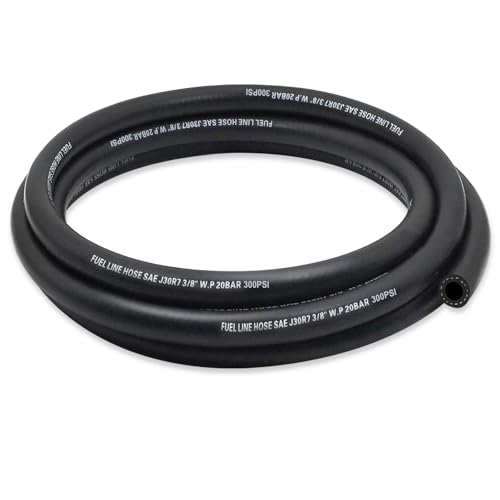 ZONBANG 3/8 Fuel Line NBR Rubber 3/8 Fuel Hose Nylon Braided Fuel Line Hose for Automotive Vehicles(5FT)