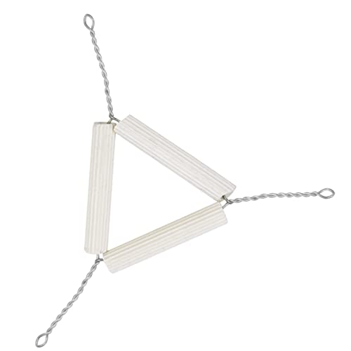 CIYODO 10pcs Mud Triangular Crucible Stand Pipe Tool Chemistry Heating Support Crucible Heating Base Lab Heating Base Experimental Apparatus Pipe Supports Crucible Holder Iron Wire White