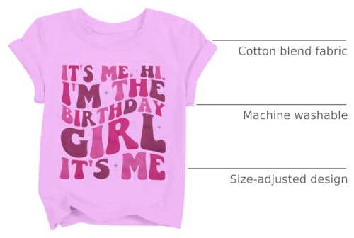 Image of LOTUCY Birthday Girl Outfit for Kids Its Me Hi Im The Birthday Girl Shirt | Birthday Party TopsToddler Kid Girls Tie Dye T-Shirt B-Day Gifts