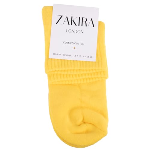 ZAKIRA Finest Combed Cotton Terry Lined Athletic Ankle Trainer Socks for Men, Women - 4 Pack4
