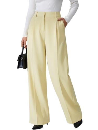 Image of GRECIILOOKS Trousers for Woman | Womens High Rise High Waist Flared Korean Style | Formal Pant for Women Office Wear| Track Pants for Womans Elegant for College & Events (Available in Plus Size)
