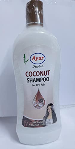 Image of Ayur Herbal Shampoo for Hair Fall Control, Dandruff Removal & Strong, Shiny Hair - Natural & Gentle Cleanser for All Hair Types (1000ml, Coconut)