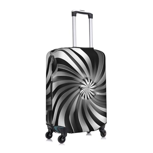 Optical Spin Illusion Print Fashionable Suitcase Cover Personalized Luggage Protector for Travel and Business3