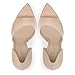 FOWT Summer Fashion Bi-Material Slip on D'Orsay Heeled Sandals Sexy Pointed Toe Two Tone 4 in Heels for Women Comfort Dress Casual Pumps Shoes, Nude US Size 4 M
